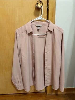H&M Light Pink Button-Up Blouse
